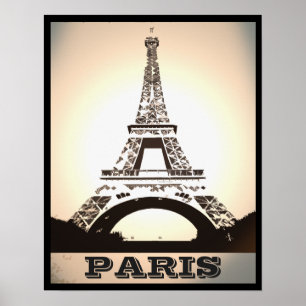 Poster Retro art vintage Paris