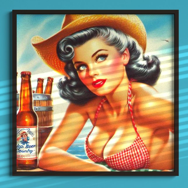 Poster Retro Beer Country Girl (Créateur téléchargé)