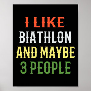 Poster Retro Biathlon Design i Like Biathlon And Peut-êtr