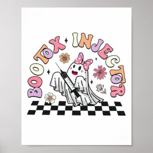Poster Retro Botox Injector Halloween Ghost Dysport Devoi