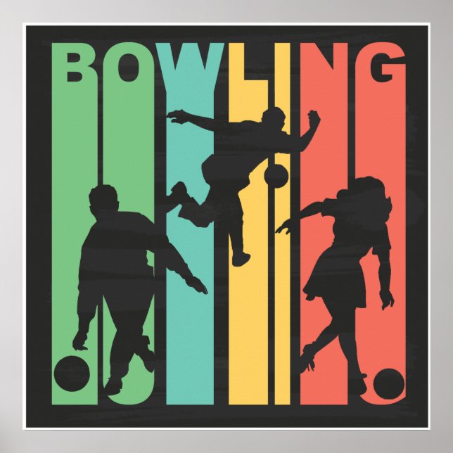 Poster Retro Bowling (Devant)