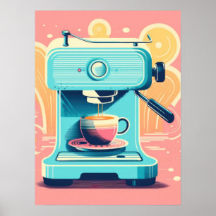 Poster Retro Brew : Esthétique Espresso