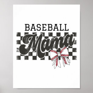 Poster Retro Bysebyll Mama À damiers Bysebyll Pour Mom Mo