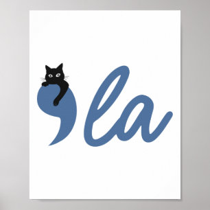 Poster Retro Cat Comma La Kamala Harris Pour Président 20