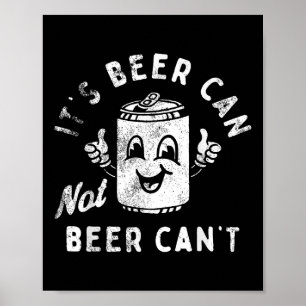 Poster Rétro C'est la bière peut pas la bière peut pas dr