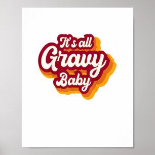 Poster Retro C'est tout Bon thanksgiving bébé Gravy 2022