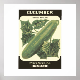 Poster Retro Concomber Seed Packet Imprimer