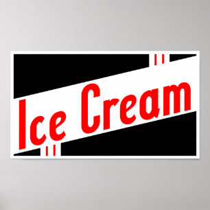 Poster rétro crème glacée