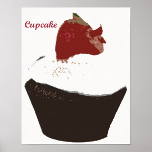 Poster Rétro cuisine - petit gâteau