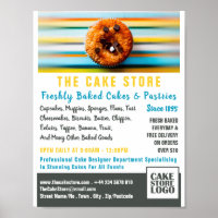 Retro Cupcake, Cakery, Cake Store Publicité