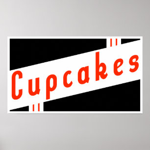 Poster retro cupcakes