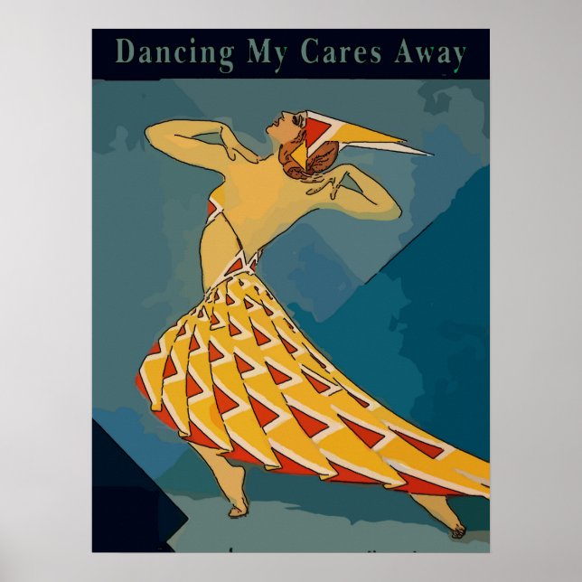 Poster Retro Dancer, (Devant)