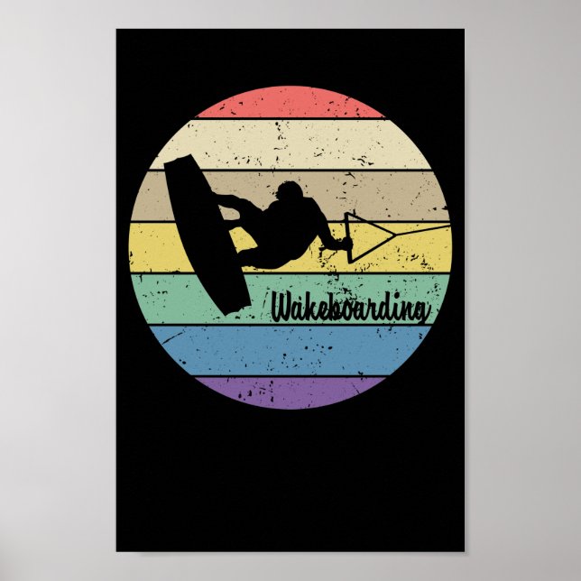 Poster Rétro de Wakeboarding (Devant)