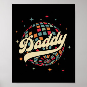 Poster Retro Disco Daddy 60s les années 70 Mens Costume d