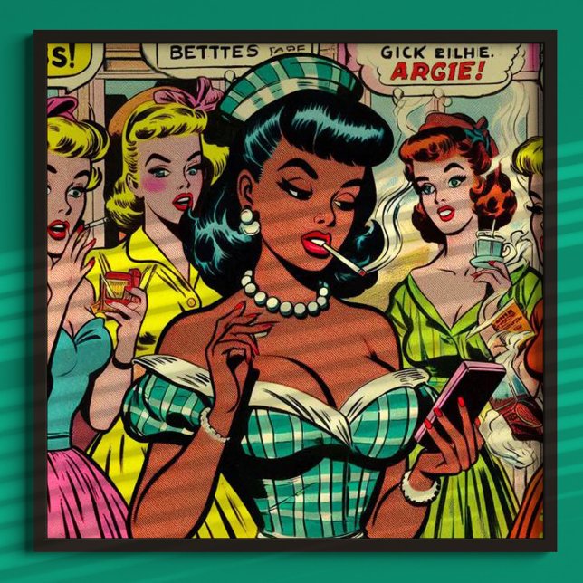 Poster Retro Girls Comics (Créateur téléchargé)