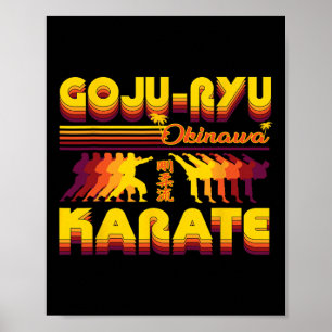 Poster Retro Goju-ryu Karate Design Été Vêtements Pour Ka