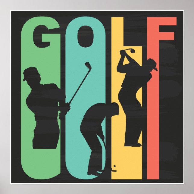 Poster Retro Golf (Devant)