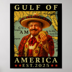 Poster Retro Golfe De L'Amérique Américaine Mexique Drôle
