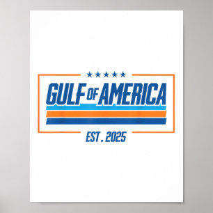 Poster Rétro Golfe Des États-Unis D'Amérique Est 2025 Dra