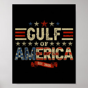 Poster Rétro Golfe Des États-Unis D'Amérique Est 2025 Dra