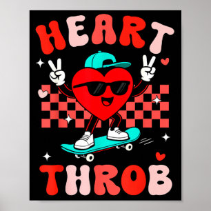 Poster Rétro Groovy Coup de Foudre Saint-Valentin Tout-Pe