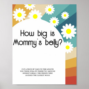 Poster Retro Groovy - Quelle est la taille du ventre de m
