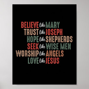 Poster Retro Grow In Grace Champignon Fleur Biblique Chré