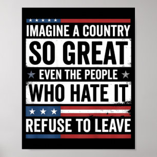Poster Retro Imagine Un Pays Génial Même Les