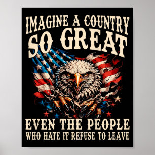 Poster Rétro Imaginez Un Pays Si Grand Même Les Gens Sur