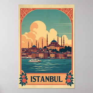 Poster Rétro Istanbul : où l'Est rencontre l'Ouest