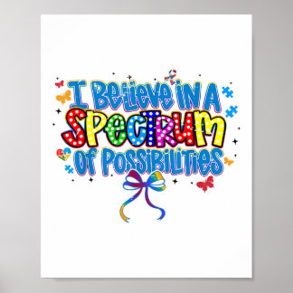 Poster Retro Je Crois En Un Éventail De Possibilités Aut