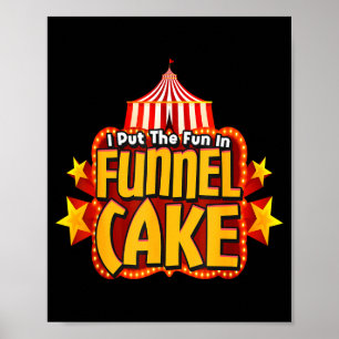 Poster Rétro Je Mets L'amusement Dans Beignet En Forme De