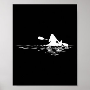 Poster Rétro Kayak Bateau Lover Canoë Kayak Paddle
