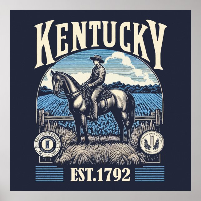 Poster Retro Kentucky (Devant)