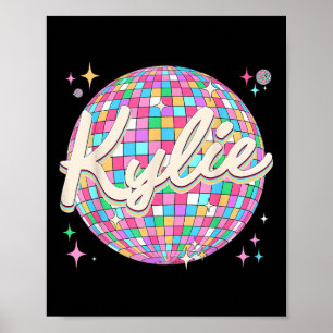 Poster Retro Kylie Prénom I Love Kylie Personnalisé D