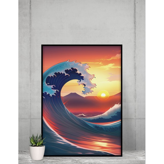 Poster Rétro La Grande Vague au large (Créateur téléchargé)