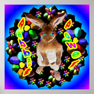 Poster Rétro lapin