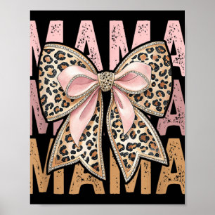 Poster Retro Leopard Mama, mignonne Maman Retro Coquette