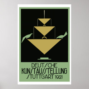 Poster Retro naïve art deco