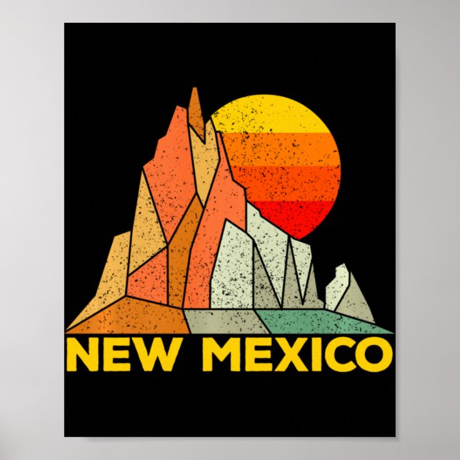 Poster Retro New Mexico Gift For People From New Mexico L (Devant)