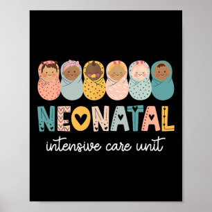 Poster Retro Nicu Nurse Shirt Neonatal Intenatal Care Uni