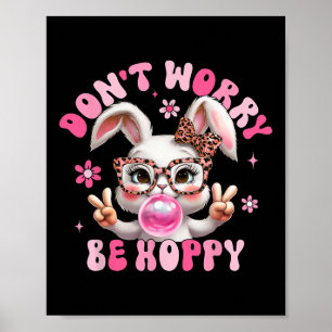 Poster Retro Pâques Ne Vous Inquiétez Pas Être Hoppy mign