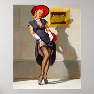 Poster Retro Pin-Up Girl