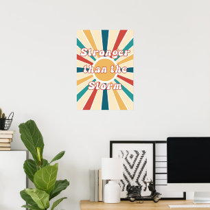 Poster Rétro Plus Fort Que La Tempête
