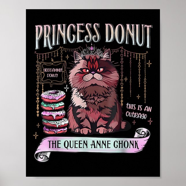 Poster Retro Princess Donut Dungeon Crawler Carl Book Lov (Devant)