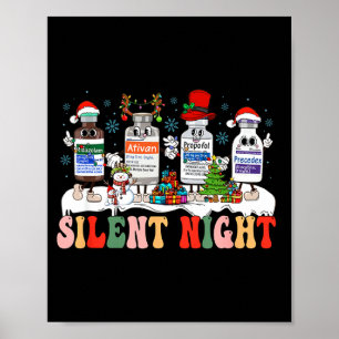 Poster Retro Profol Nuit Silencieuse Infirmières de Réani