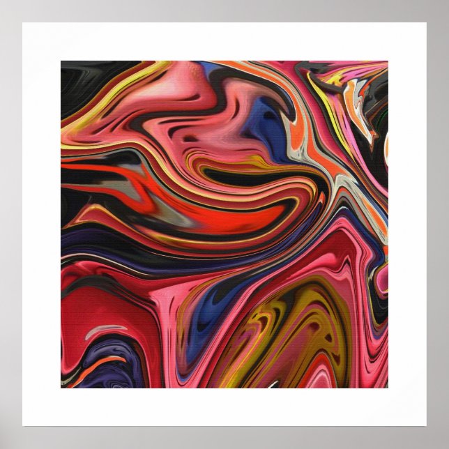 Poster Rétro psychédélique (Devant)