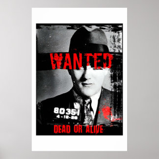 Poster rétro Recherché mort ou vivant