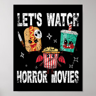 Poster Retro Regardons Les Films D'Horreur Coûts D'Hallow