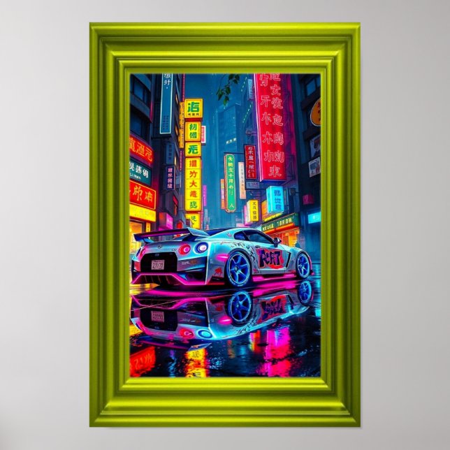 Poster Retro Ride in Urban Light (Devant)